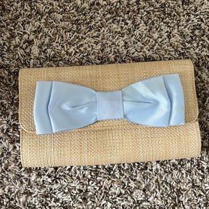 Lisi Lerch Avery Clutch, Light Blue Bow